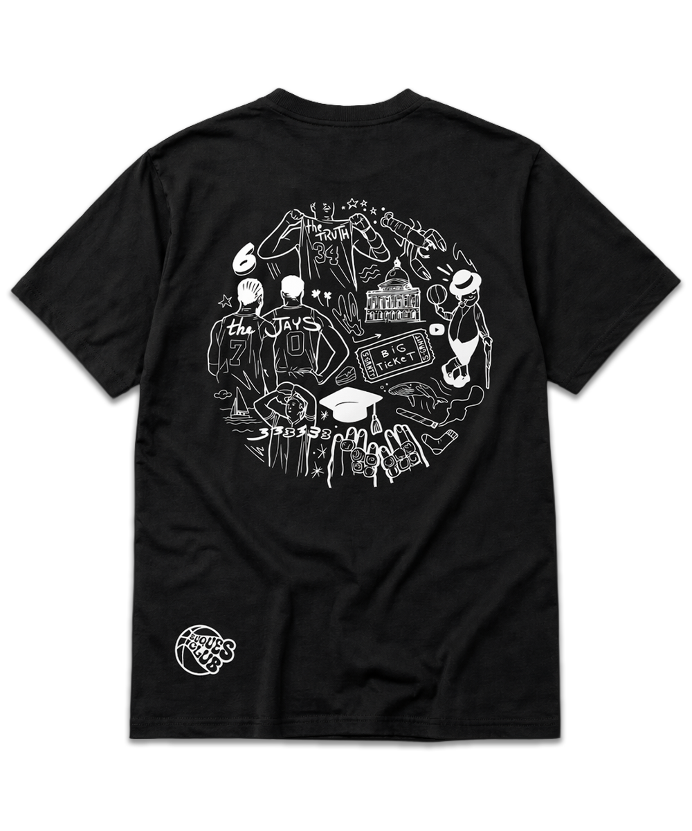 CAMISETA NEGRA BOSTON