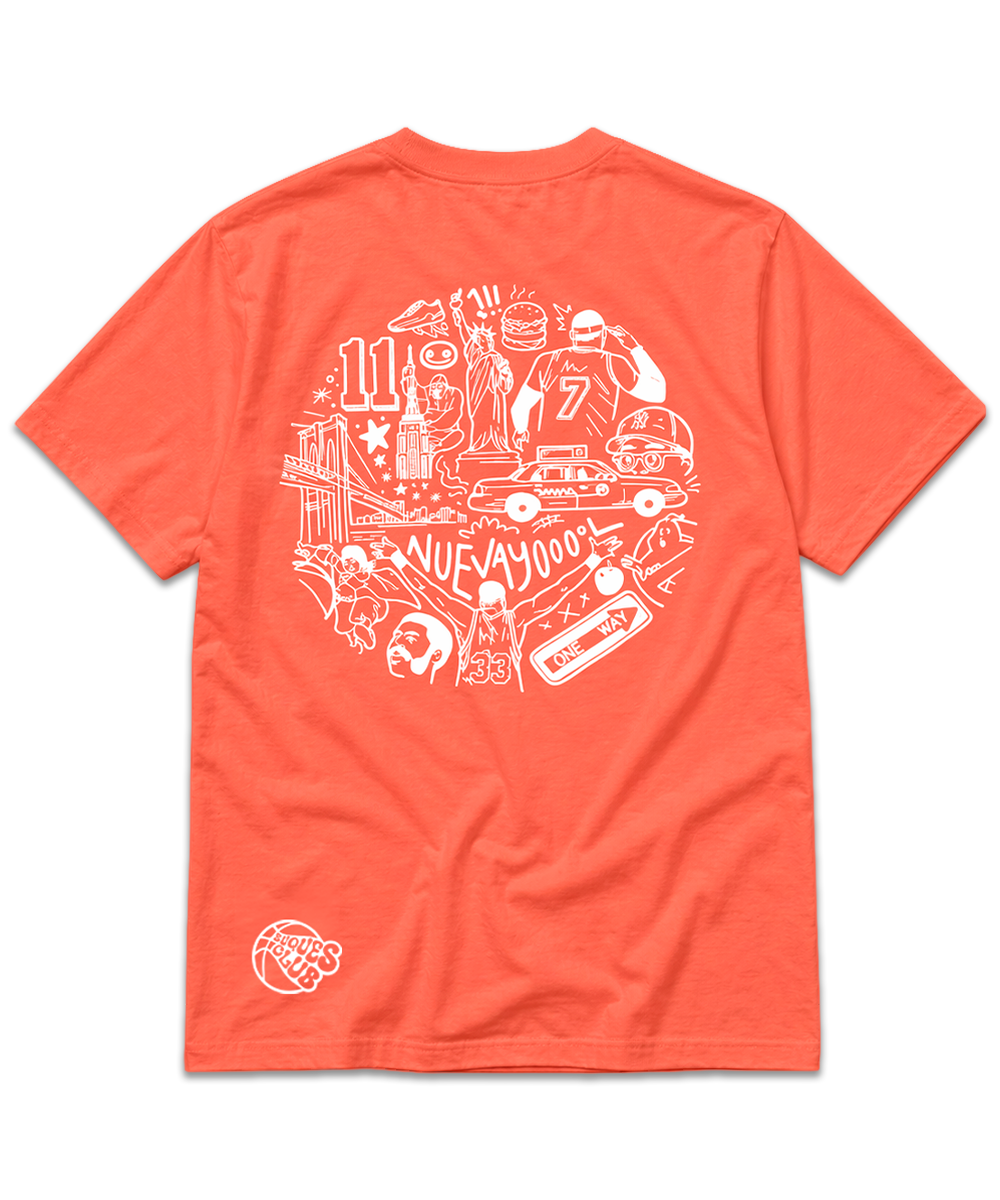 CAMISETA NARANJA NEW YORK