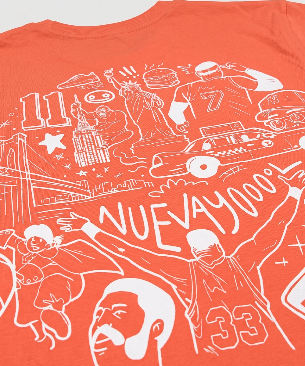 CAMISETA NARANJA NEW YORK
